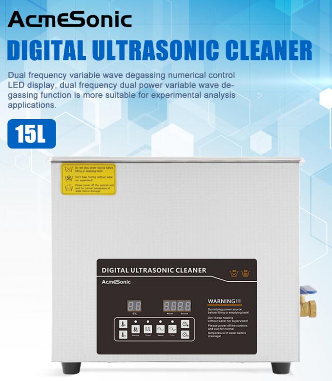 15L Ultrasonic Washing Machine Cleaner Dual Frequency For Bicycle Chain Clean 0